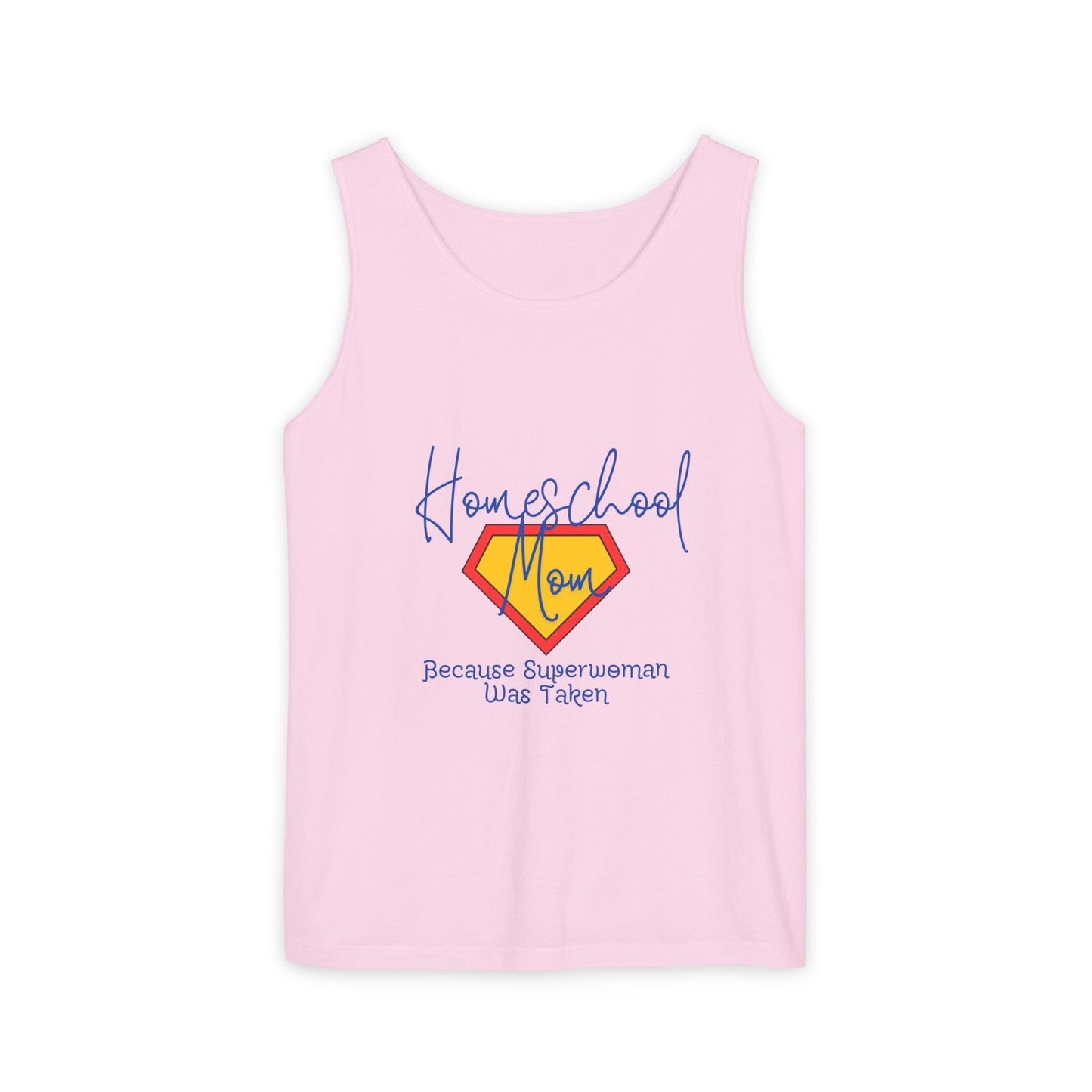 Tank Top - Homeschool Superpowers Unisex Garment-Dyed Tank Top