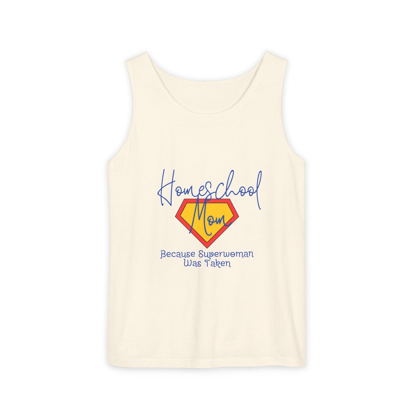 Tank Top - Homeschool Superpowers Unisex Garment-Dyed Tank Top