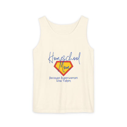 Tank Top - Homeschool Superpowers Unisex Garment-Dyed Tank Top