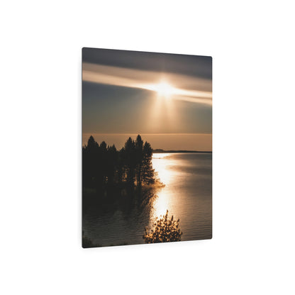 Metal Art Sign - Sunset Over Water