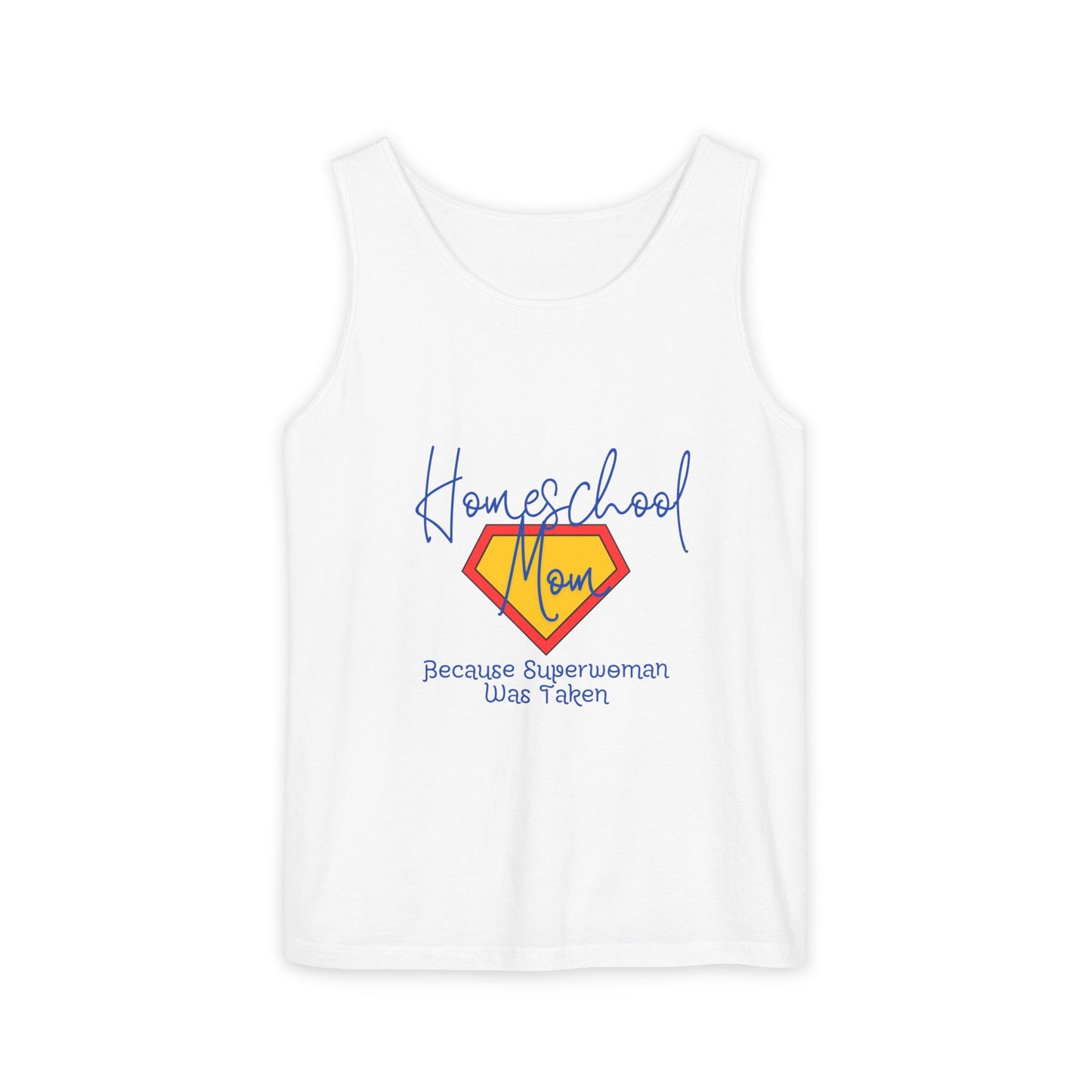 Tank Top - Homeschool Superpowers Unisex Garment-Dyed Tank Top