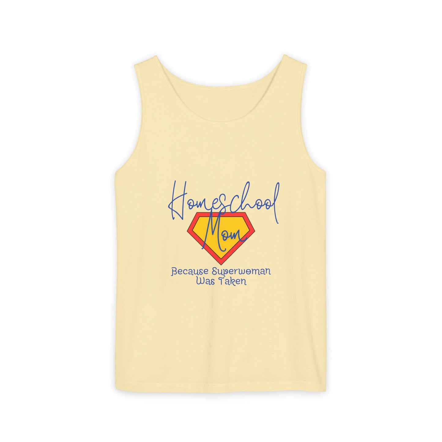 Tank Top - Homeschool Superpowers Unisex Garment-Dyed Tank Top