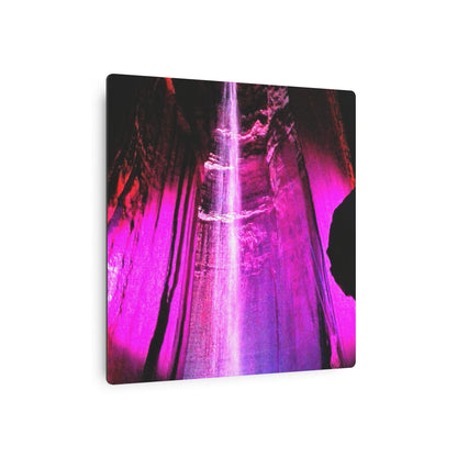 Metal Art Sign - Colorful Underground Waterfall Wall Decor