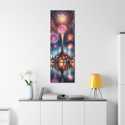 Canvas Wraps - Colorful Fireworks Display Wall Art