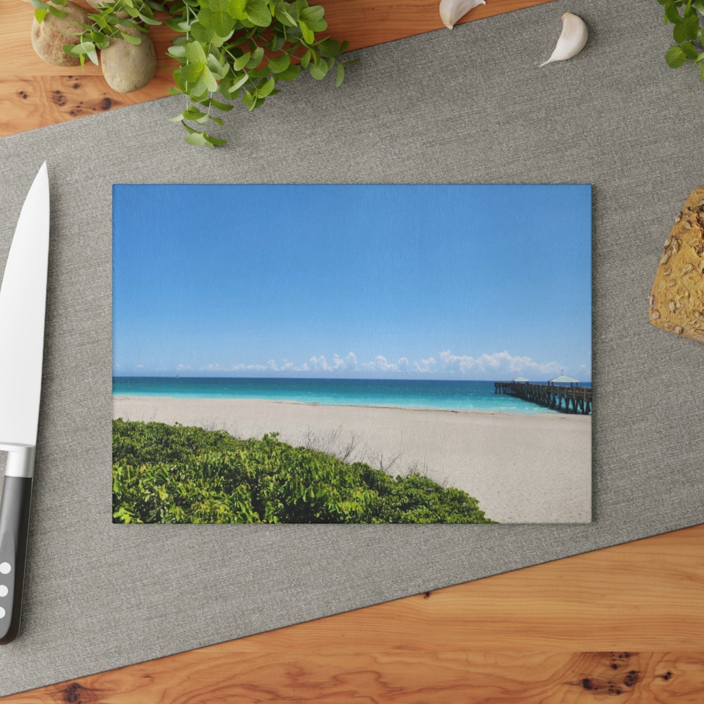 Cutting Board - Beach Day Glass Board