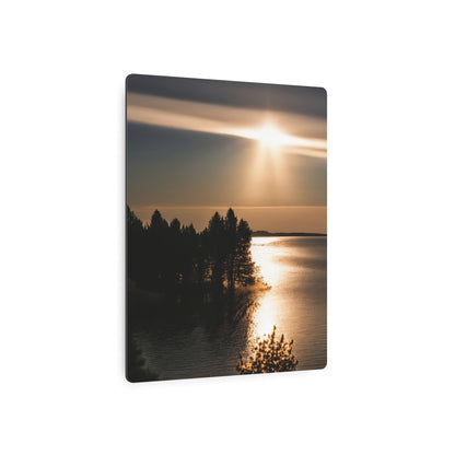 Metal Art Sign - Sunset Over Water