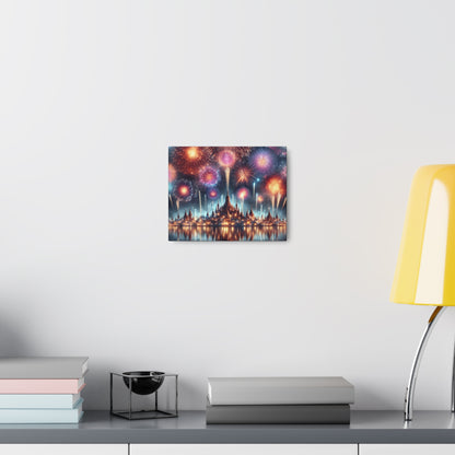 Canvas Wraps - Colorful Fireworks Display Wall Art