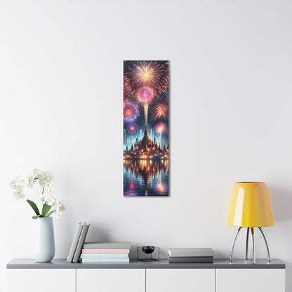 Canvas Wraps - Colorful Fireworks Display Wall Art