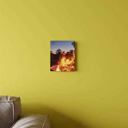 Autumn Fireside Night Acrylic Wall Art Panel