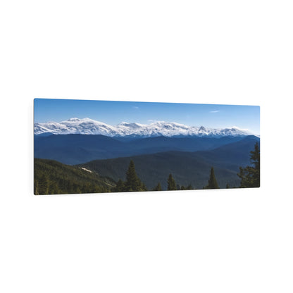 Metal Art Sign - Snow-Capped Mountains Scene Wall Decor