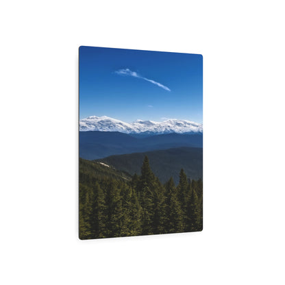 Metal Art Sign - Snow-Capped Mountains Scene Wall Decor