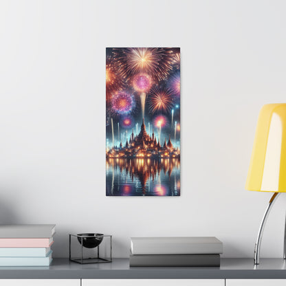 Canvas Wraps - Colorful Fireworks Display Wall Art