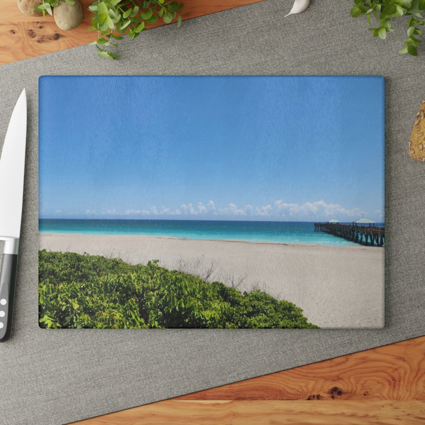 Cutting Board - Beach Day Glass Board