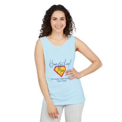 Tank Top - Homeschool Superpowers Unisex Garment-Dyed Tank Top