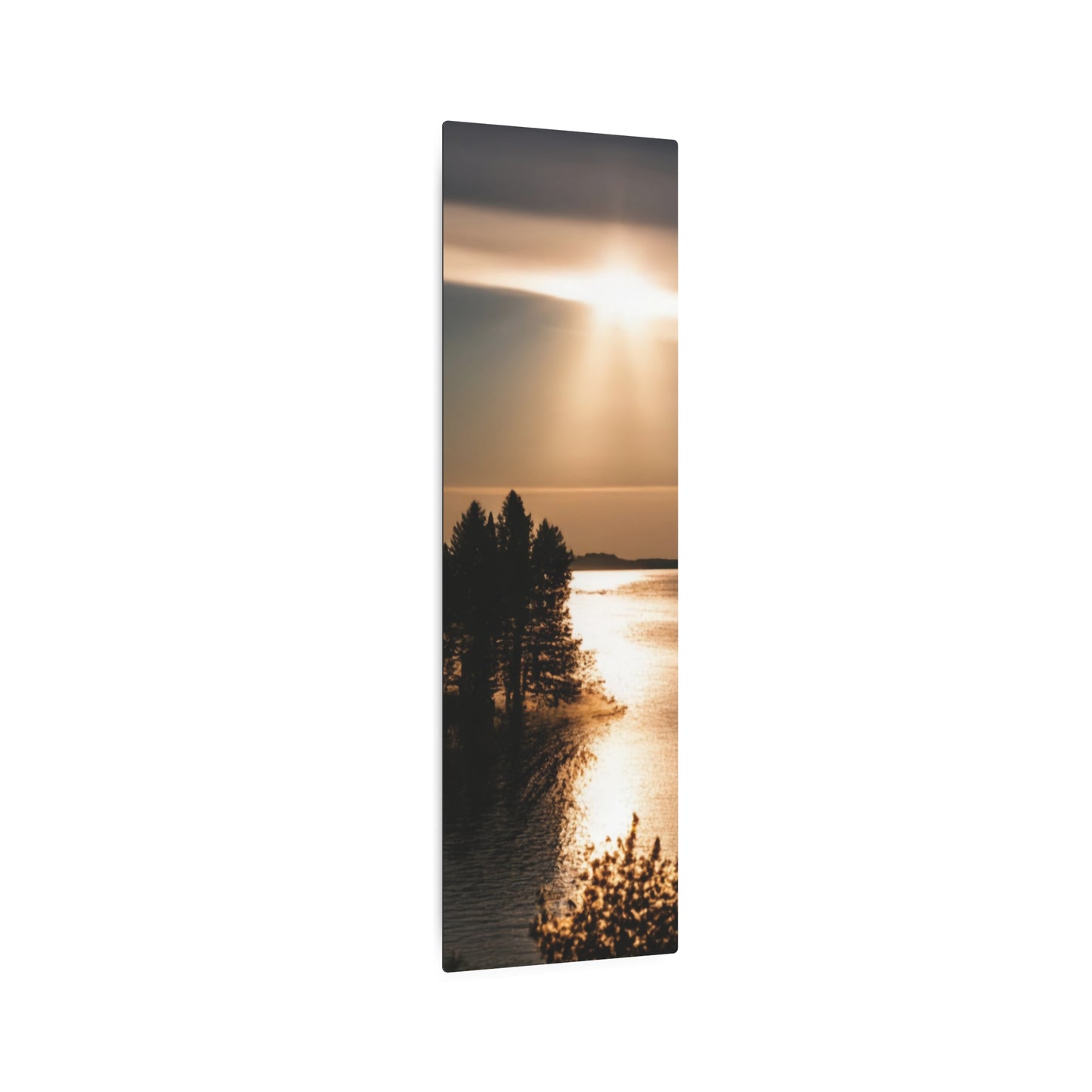 Metal Art Sign - Sunset Over Water