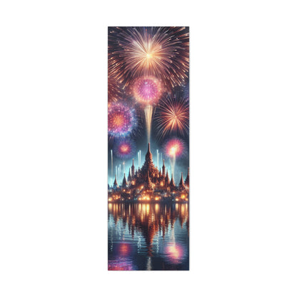 Canvas Wraps - Colorful Fireworks Display Wall Art