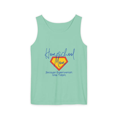 Tank Top - Homeschool Superpowers Unisex Garment-Dyed Tank Top