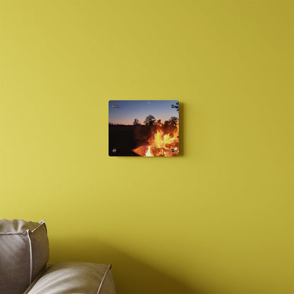 Autumn Fireside Night Acrylic Wall Art Panel