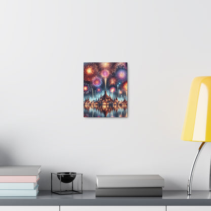 Canvas Wraps - Colorful Fireworks Display Wall Art