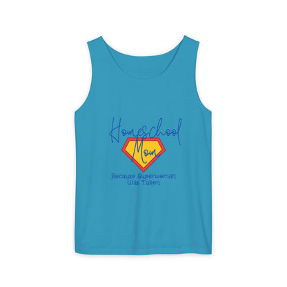 Tank Top - Homeschool Superpowers Unisex Garment-Dyed Tank Top