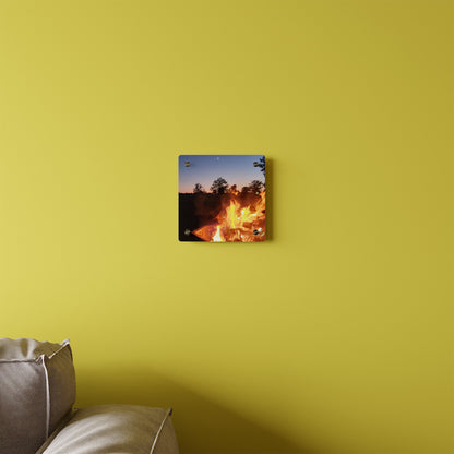 Autumn Fireside Night Acrylic Wall Art Panel