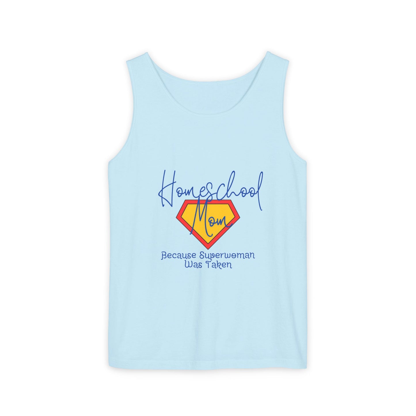 Tank Top - Homeschool Superpowers Unisex Garment-Dyed Tank Top