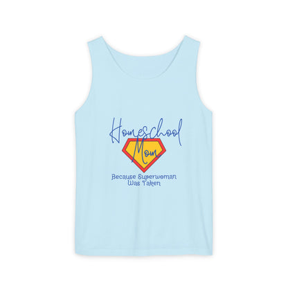 Tank Top - Homeschool Superpowers Unisex Garment-Dyed Tank Top